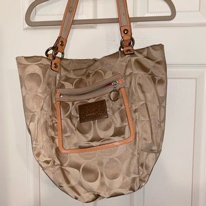 Coach Tan & Pink Purse